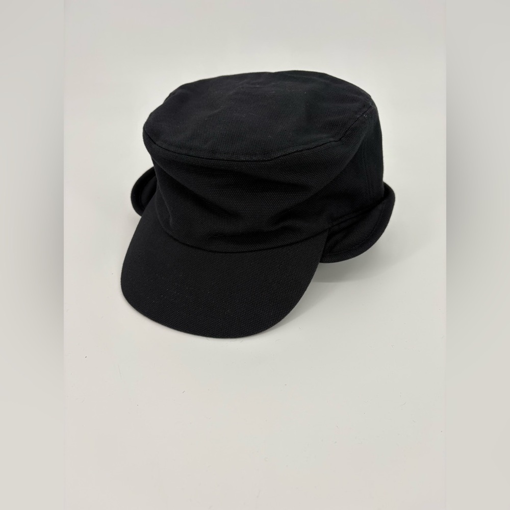 DULUTH TRADING CO Canvas Hat Black Trapper Ear Flap Winter Insulated Mens 2XL